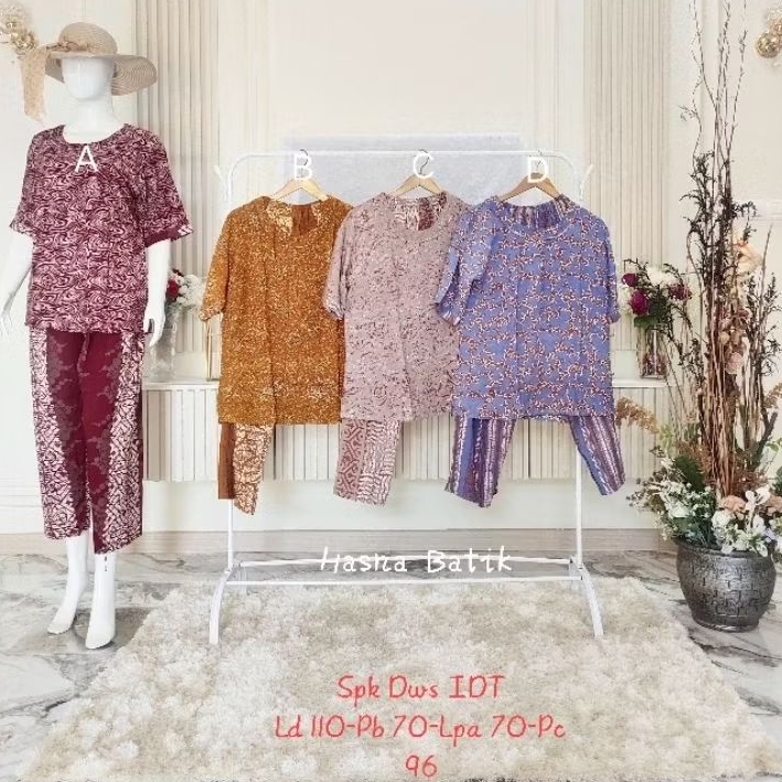 Setelan Celana Luza (Spk. Dws IDT) Batik Pekalongan