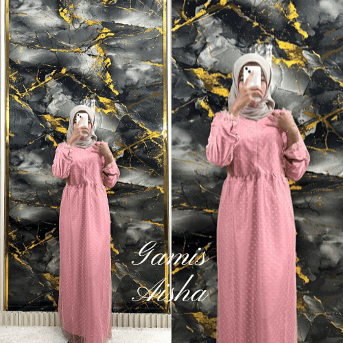 READY JUMBO  XXL BY GAMIS OFFICILA ZURRA MAXY GAMIS TILE POLKADOT GAMIS BROKAT KONDANGAN REMAJA GAMI