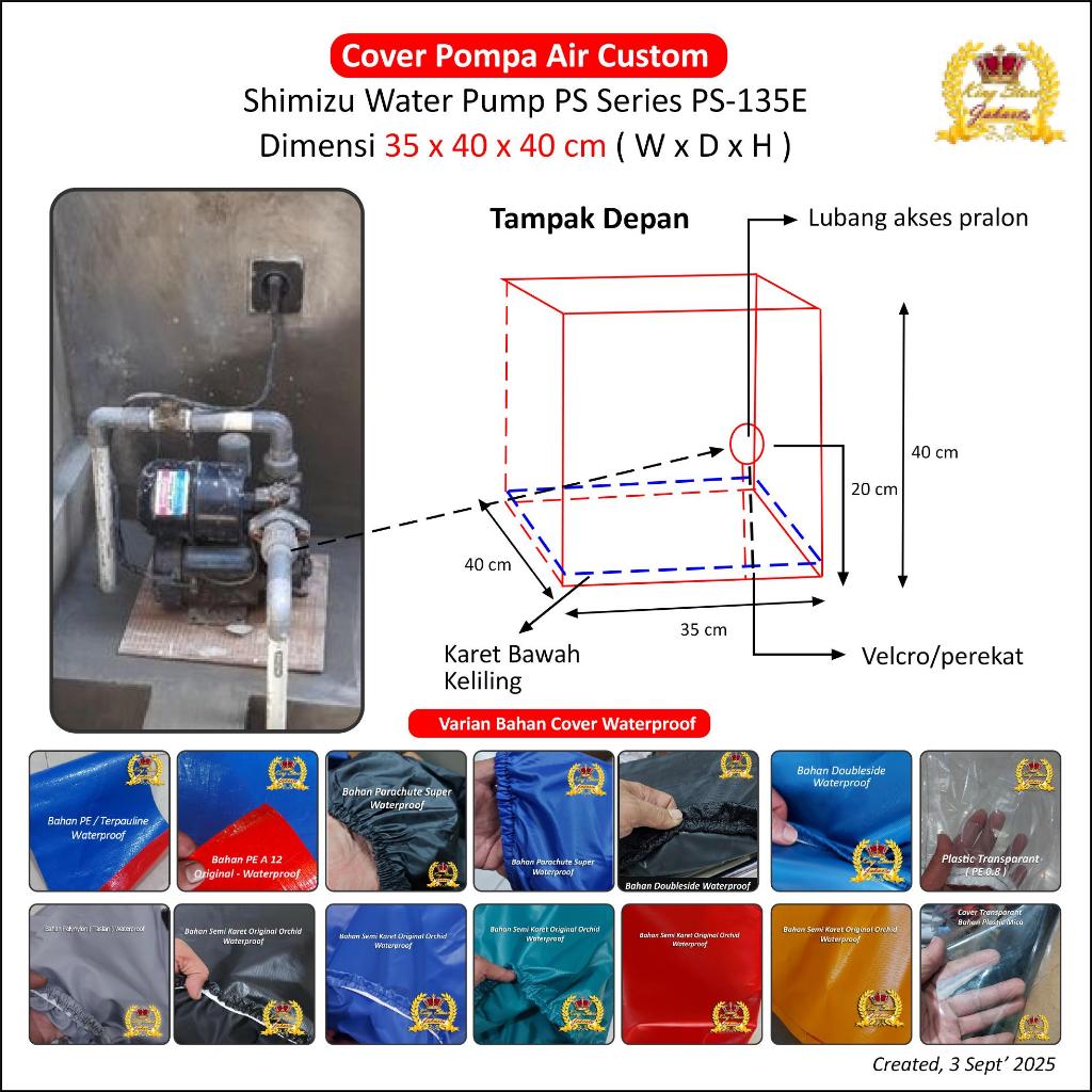Cover Pompa Jet Pump Shimizu PS 135 E 35 x 40 x 40 cm