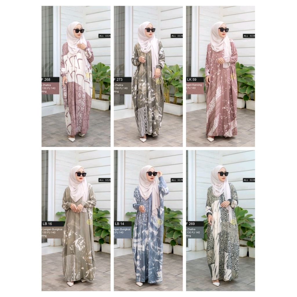 dress kaftan abaya zhafira twill ori batik elzhaf