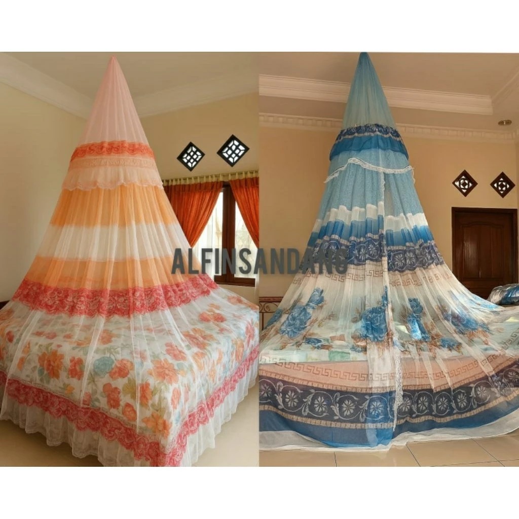 KELAMBU GANTUNG MOTIF BUNGA SB 3×9 Meter