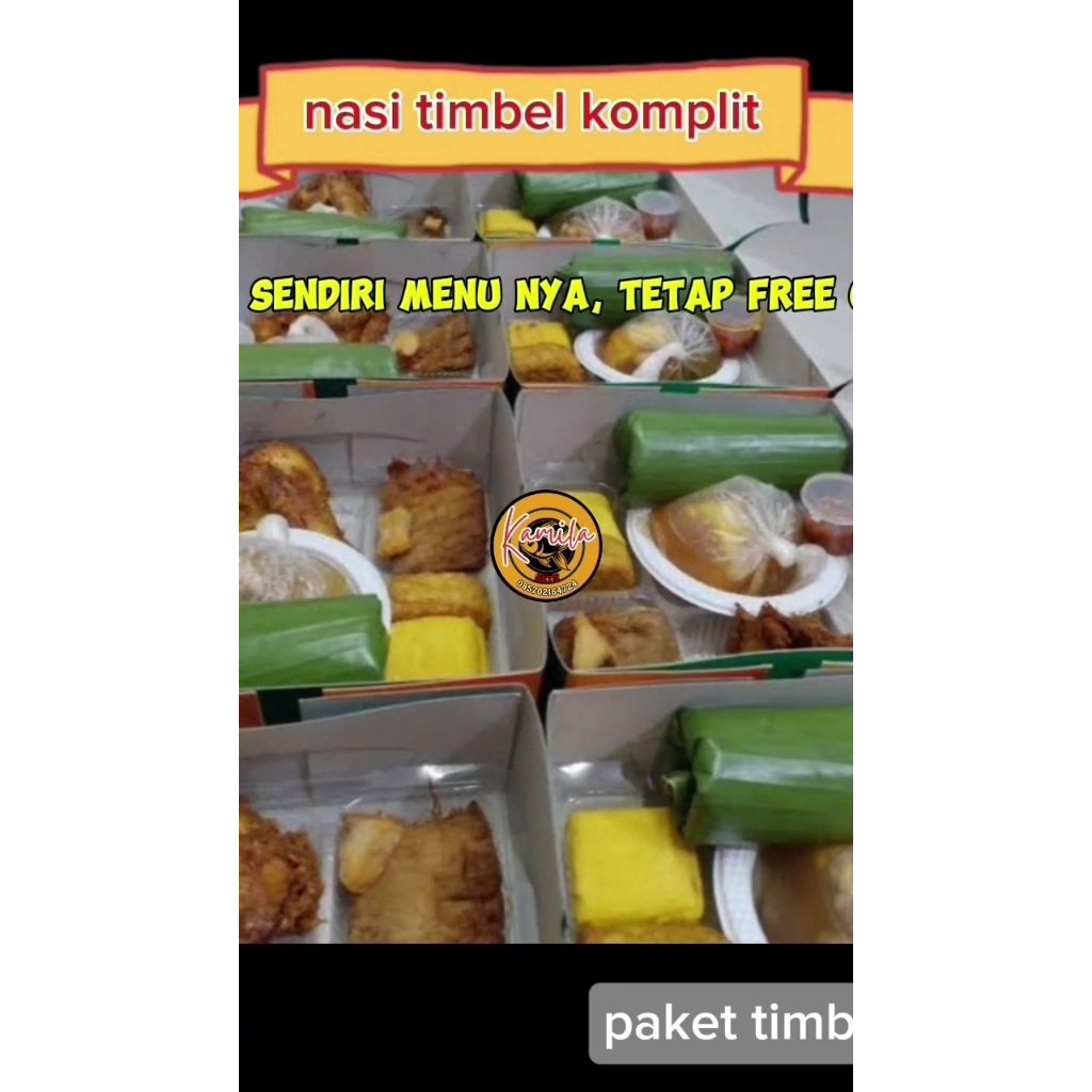 Nasi box Timbel komplit Ayam kwalitas premium
