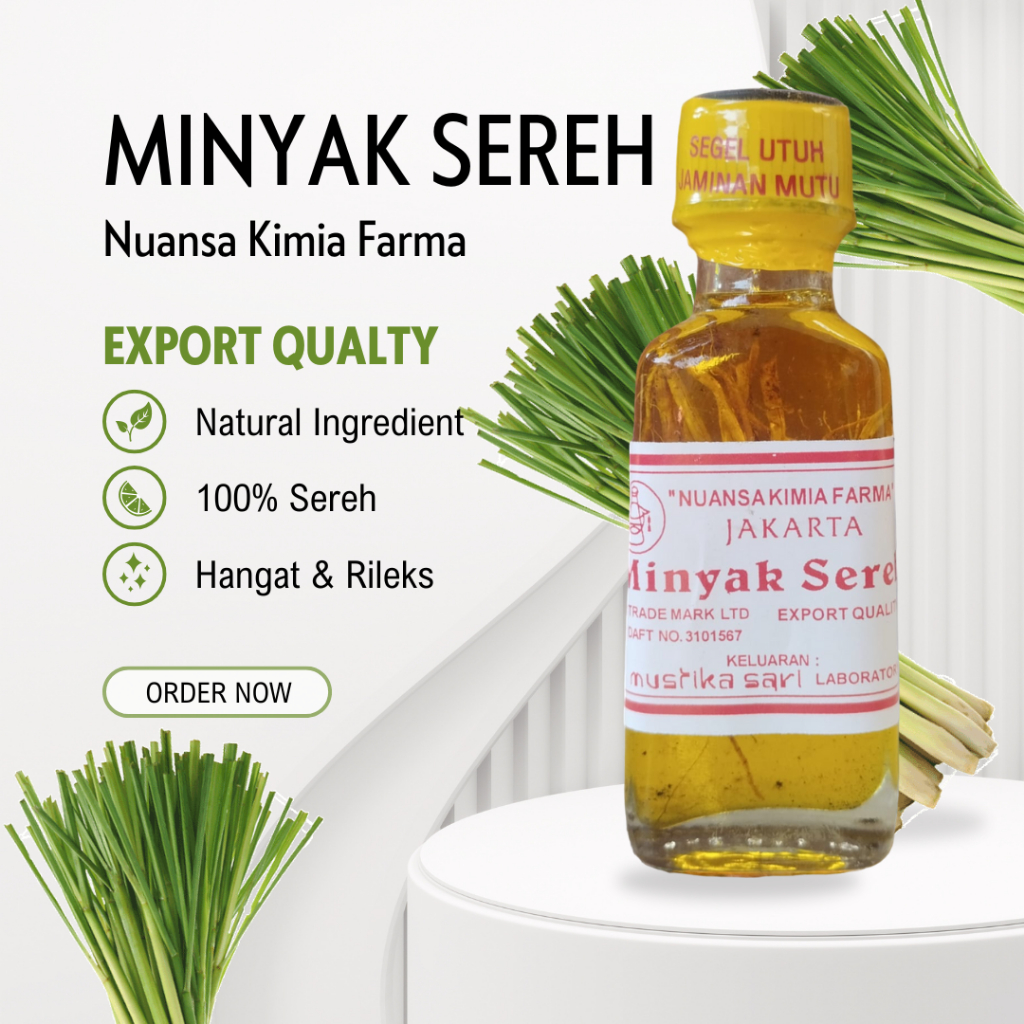 Minyak Sereh Murni 50ml, Minyak Pijat, Minyak Sereh Hangat