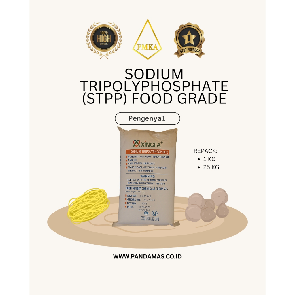 Sodium Tripolyphospahte ex XINGFA 1 Kg Penyakrek / Pengenyal Bakso, Sosis, Nuget dan makanan olahan 