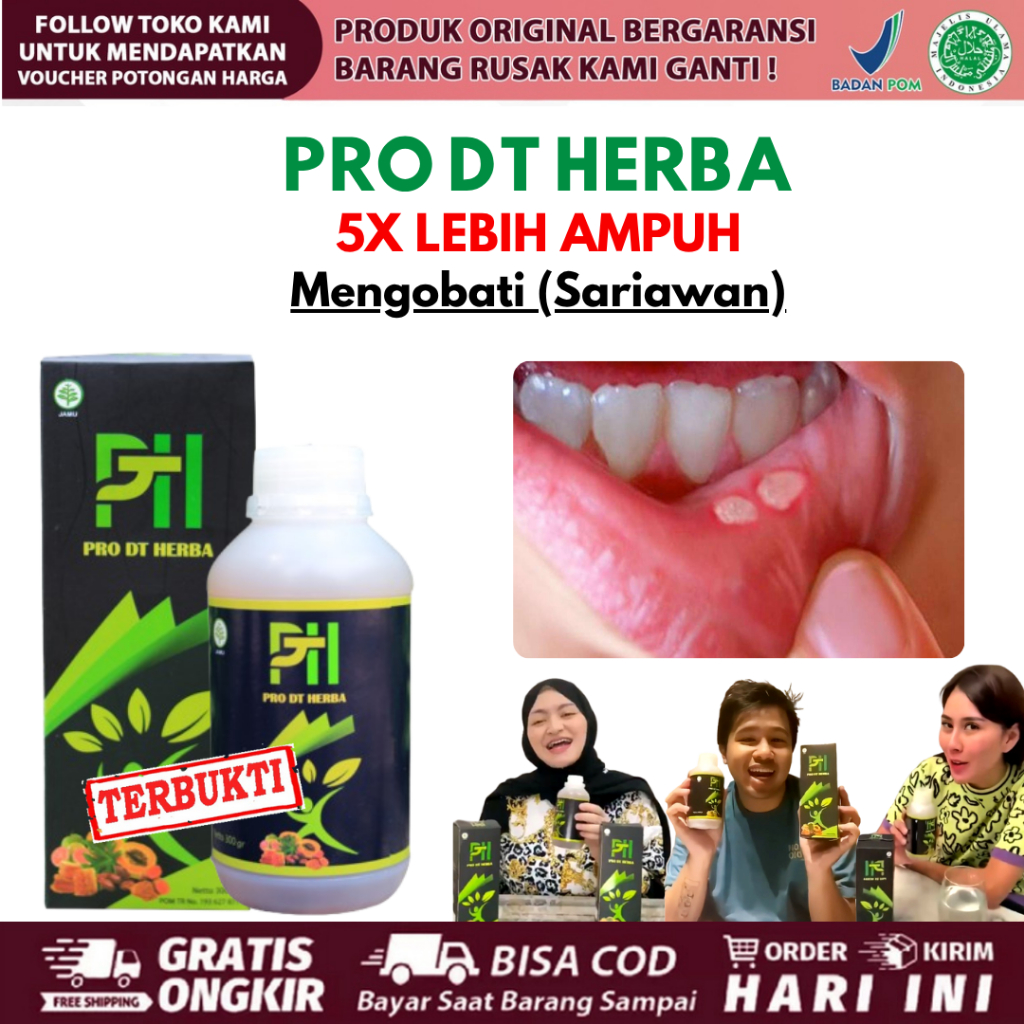Obat Sariawan Yang Ampuh, Sariawan Menahun Akut, Sariawan Mulut Anak Bayi dan Dewasa - pro dt herba 