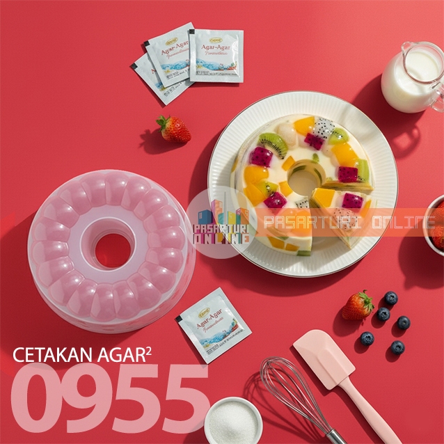 Cetakan Agar Agar Puding Green Leaf 0955 Plastik Transparan