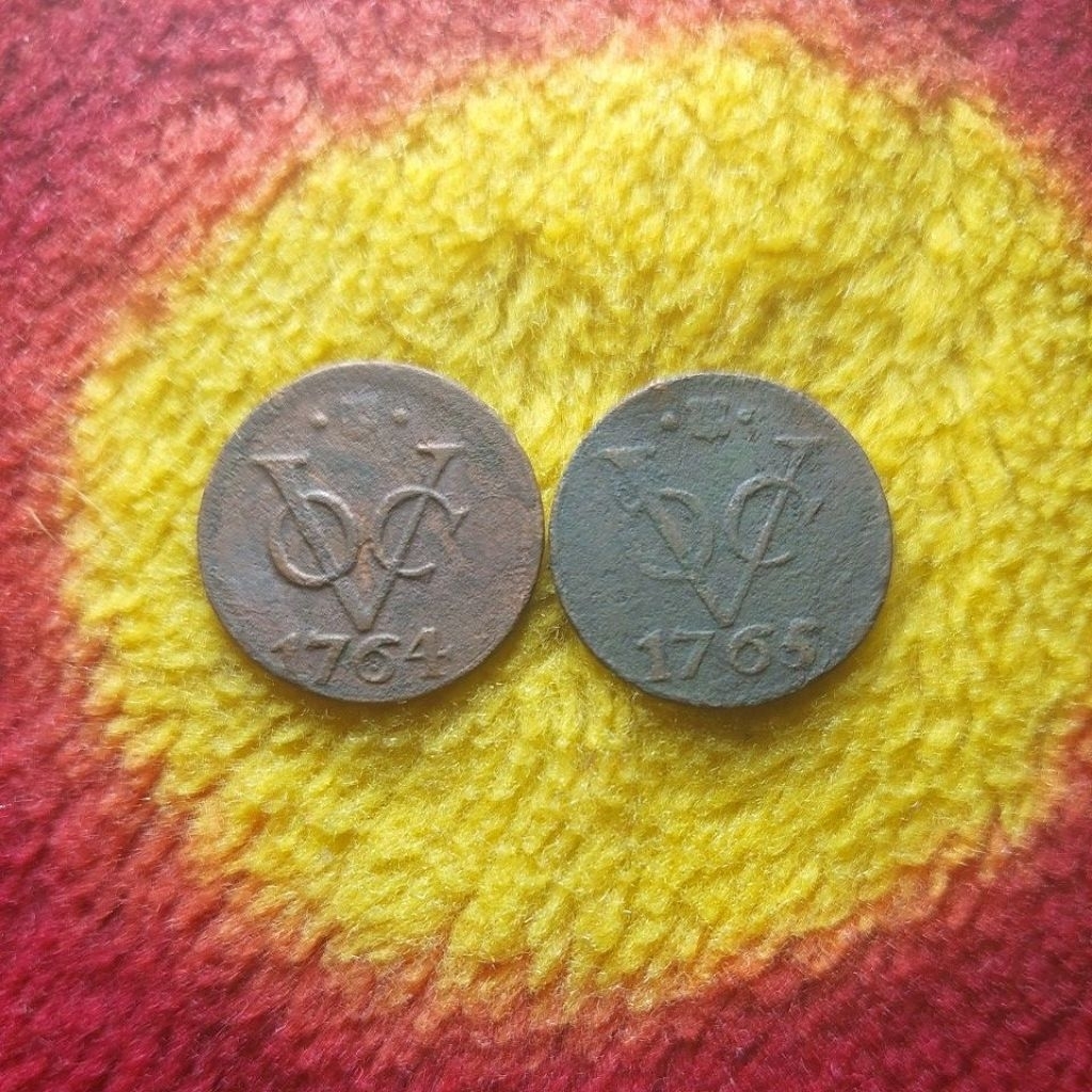koin voc utrech tahun urut 1764 dan 1765