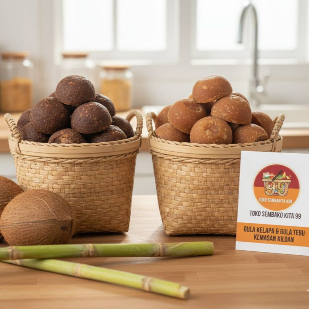 Gula Merah Kelapa dan Tebu Gula Merah Jawa Asli 1 Kg