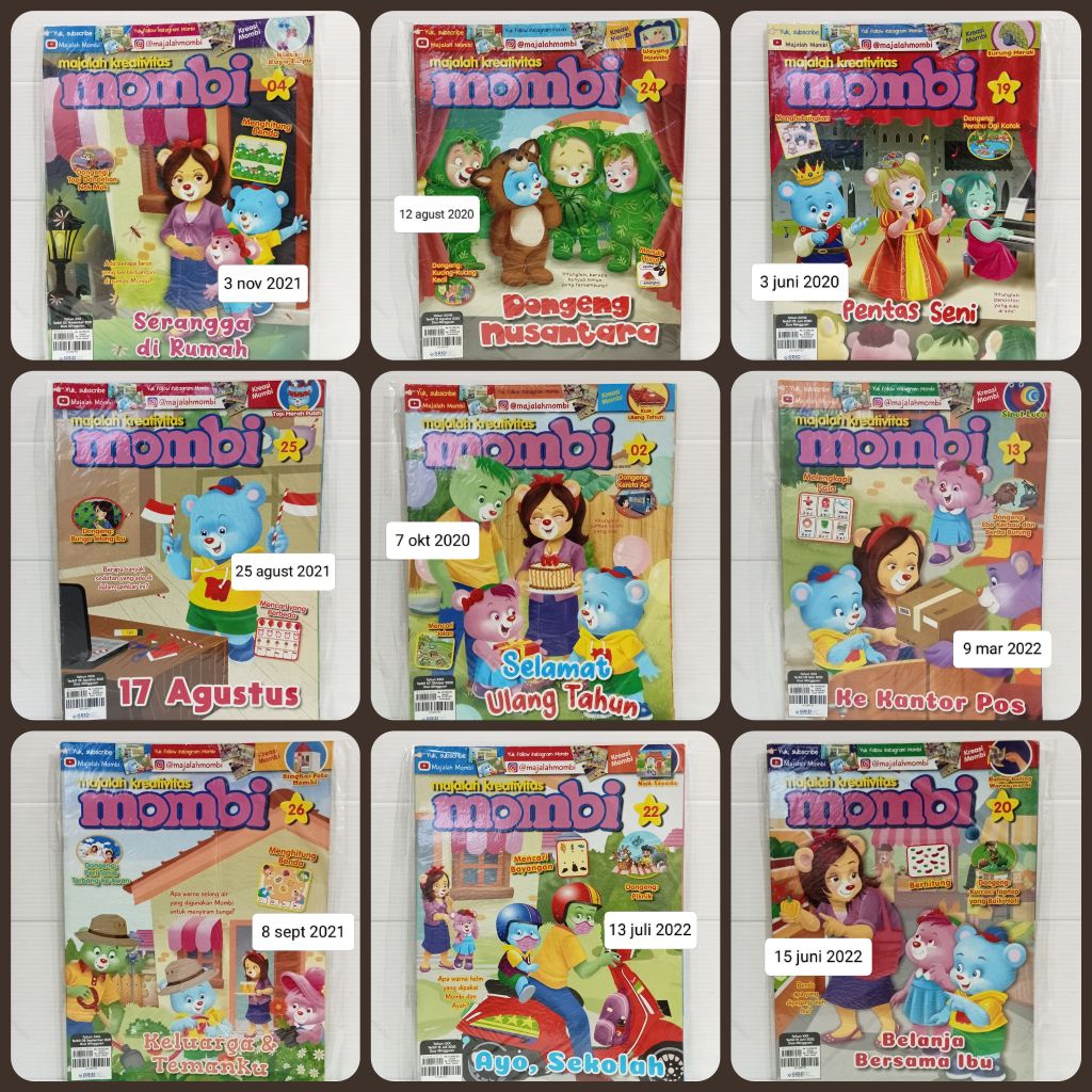 habiskan stok majalah aktivitas anak mombi edisi lewat