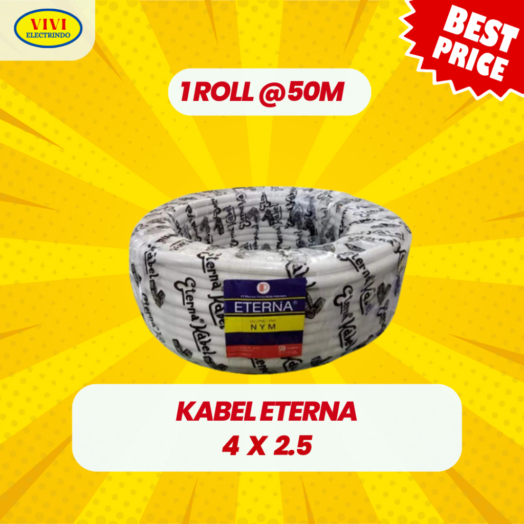Kabel Listrik Eterna 4 x 2,5 ROLL (50 METER)