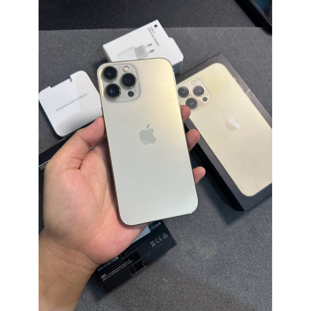 IPHONE 13 PROMAX 128 gb gold ibox PLUS ADAPTER NEW 20w