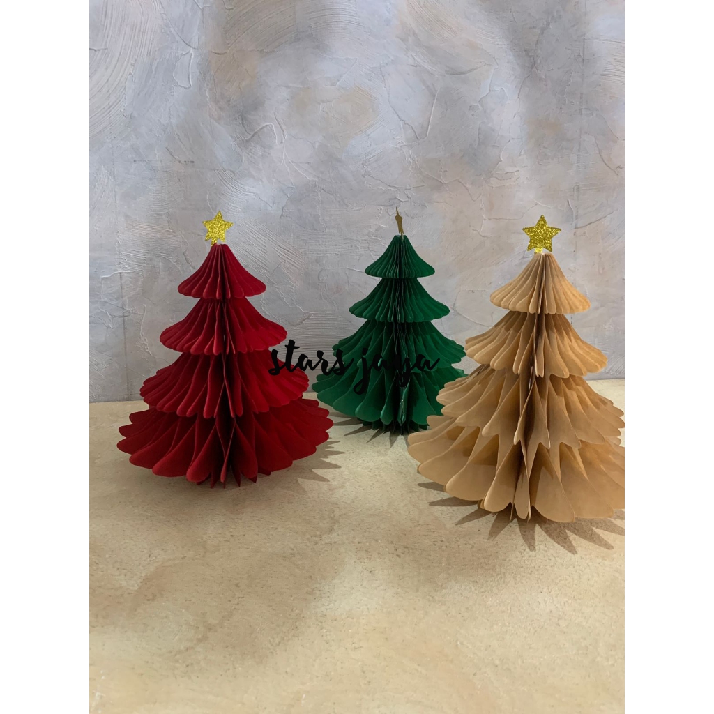 Dekorasi Natal Lonceng Honeycomb, Hiasan Gantung Natal