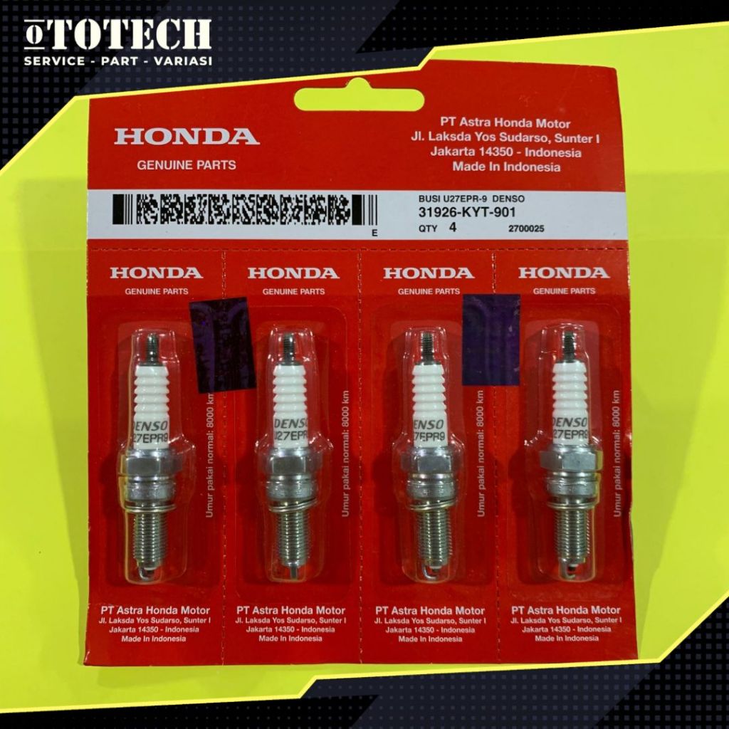 BUSI DENSO ORIGINAL AHM (DS) U27EPR-9 BEAT /SCOOPY/CBR/VARIO ALL TYPE/PCX/MEGAPRO 31926-KYT-901