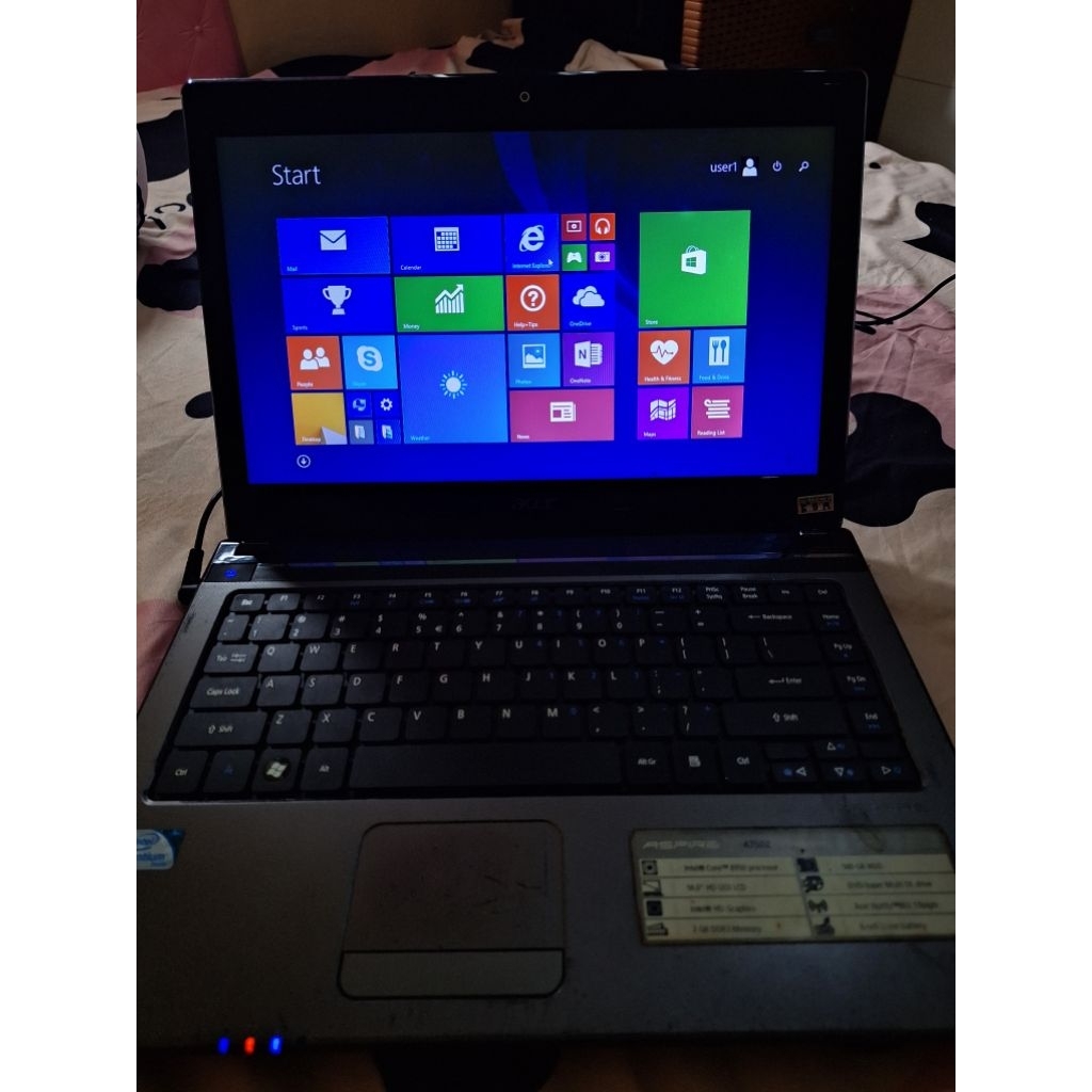 BEKAS laptop acer 4750 windows 8.1 pro
