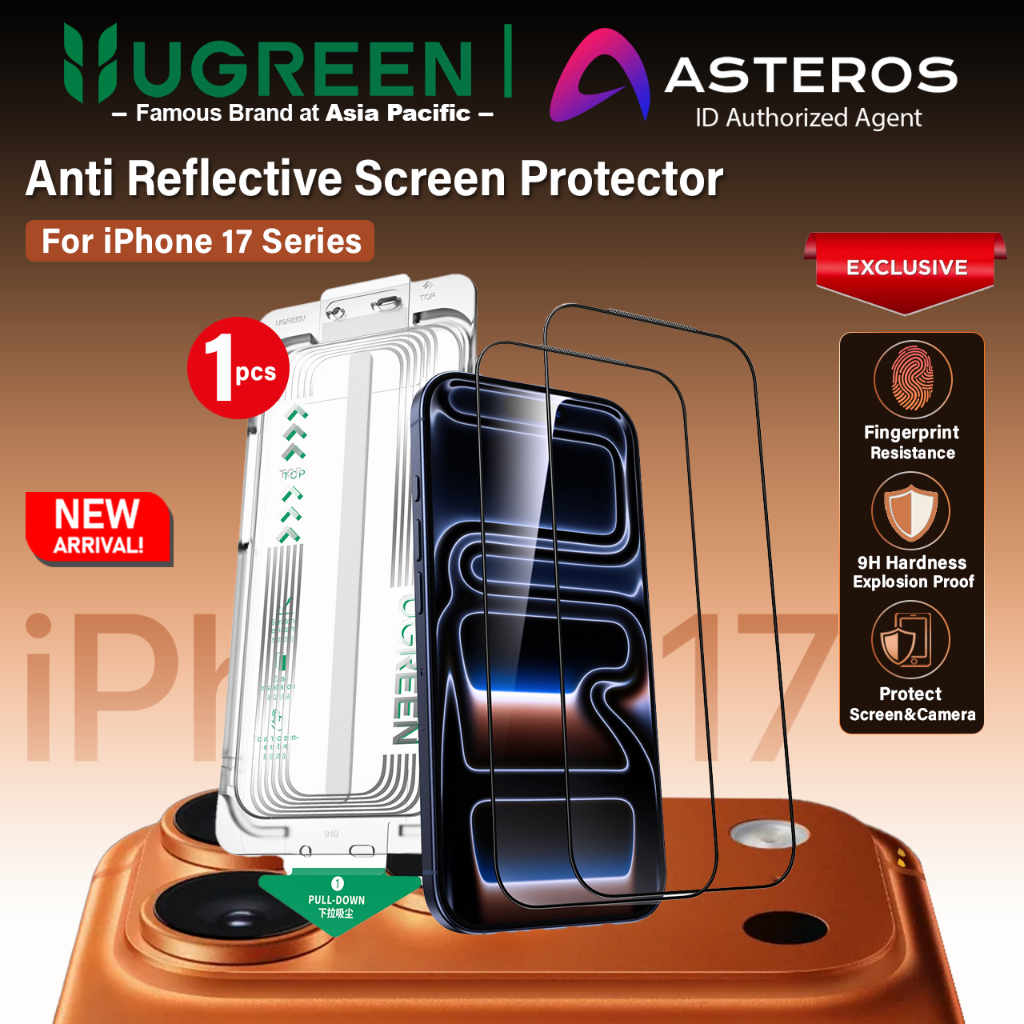 UGREEN Tempered Glass Anti Reflective HD Screen Protector iPhone 17 17 Pro 17 Pro Max