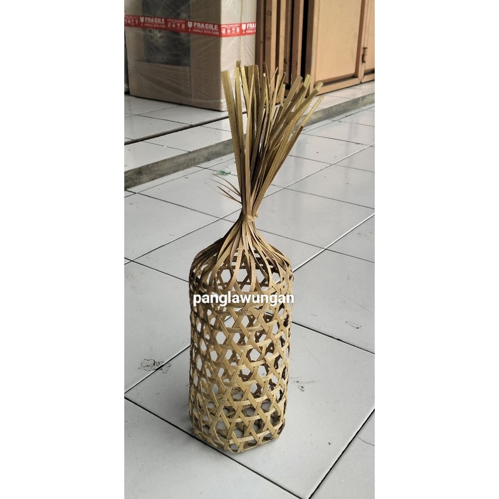 anyaman bambu botol ikat