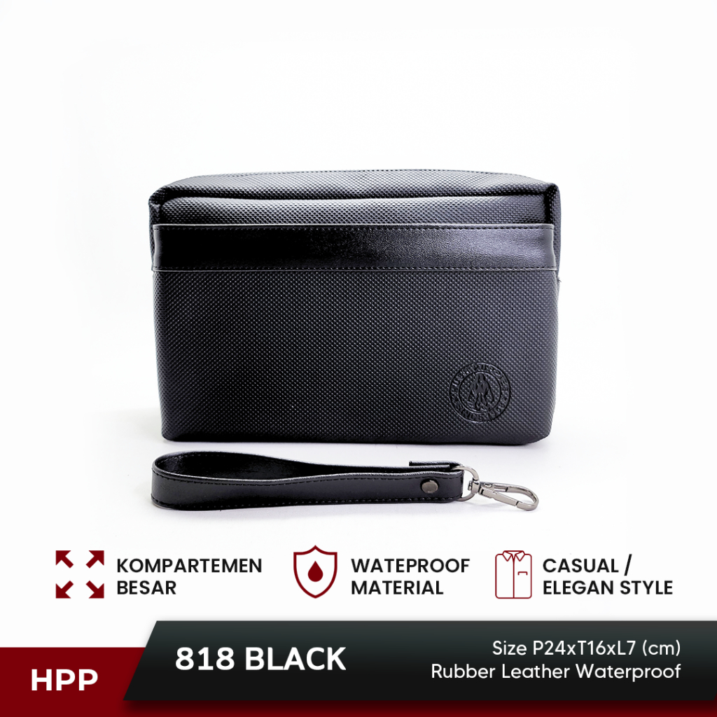 TAS HANDBAG PRIA HUSH PUPPIES 818 HITAM ANTI AIR PREMIUM | POUCH TRAVEL ELEGAN