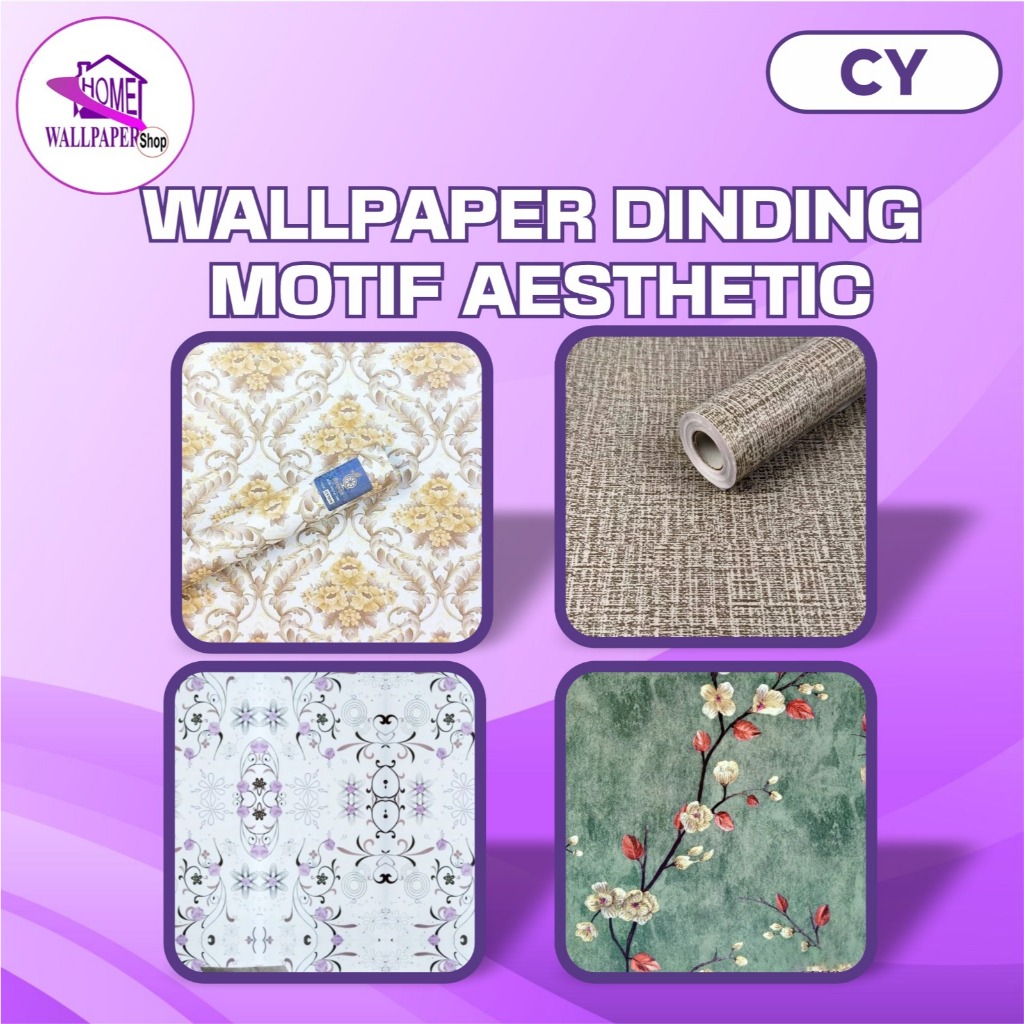 Wallpaper Dinding Motif Batik Gold Wallsticker Motif CY1016 Stiker Dinding High Quality HOME WALLPAP
