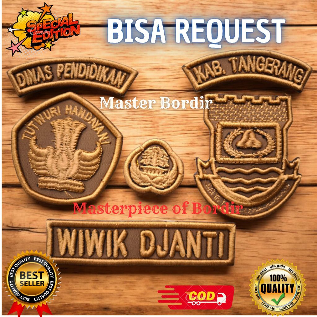 TERLARISS BORDIR TIMBUL DINAS PENDIDIKAN (Full Khaki)