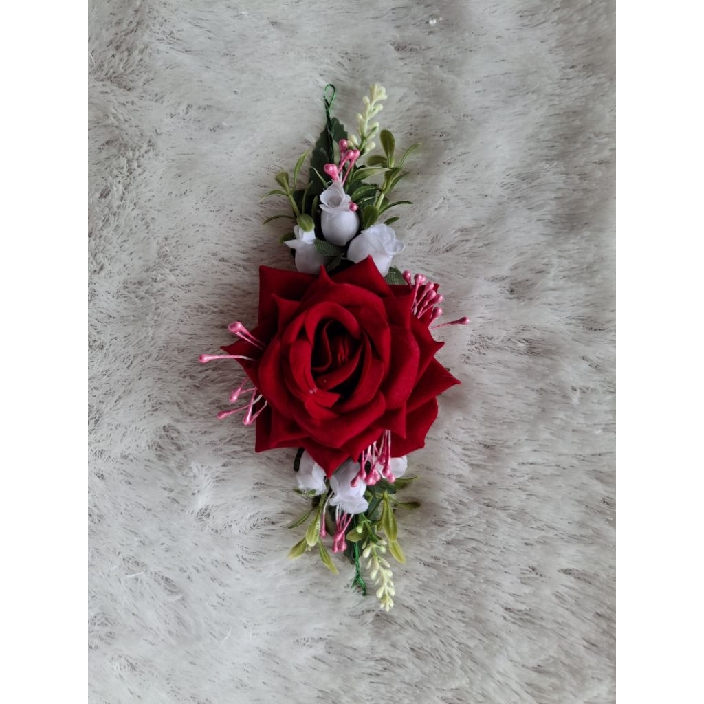 Tusuk Sanggul Bunga Mawar / Aksesoris Rambut Sanggul Bunga Mawar