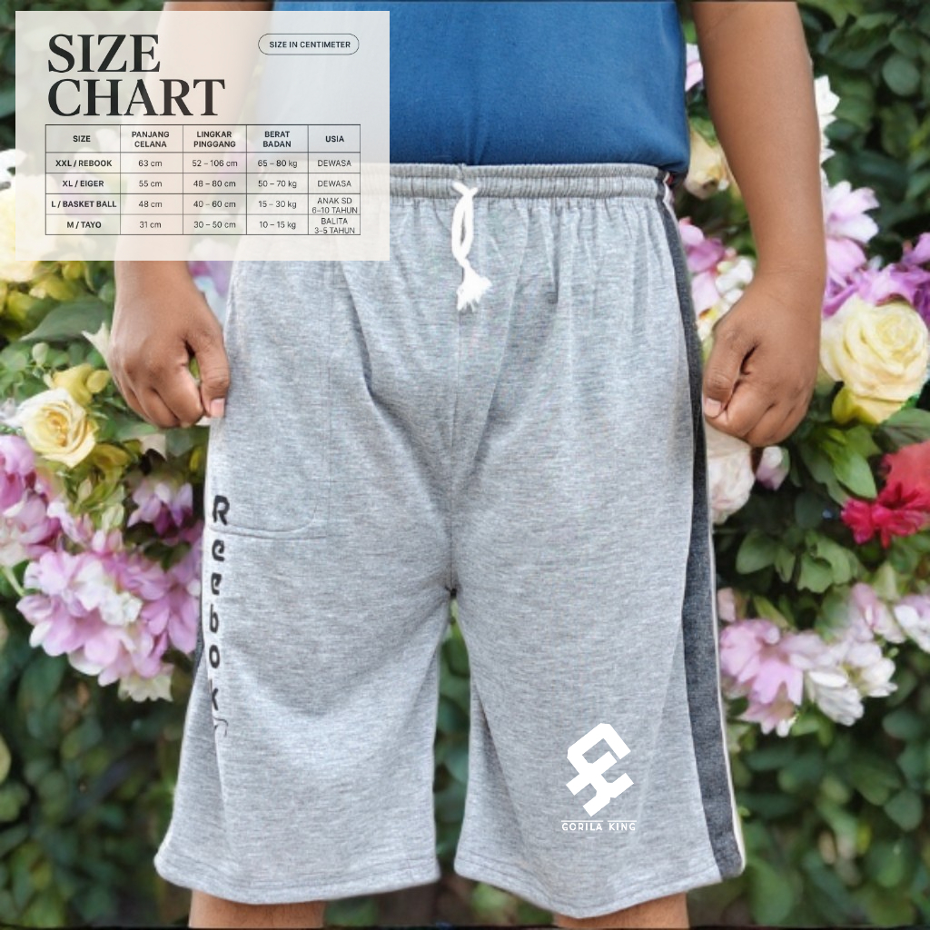 Celana Pendek Kolor Jumbo -  Pinggang Karet - Celana Pendek Santai - Kolor Dewasa - XXL s/d _ MISTY 