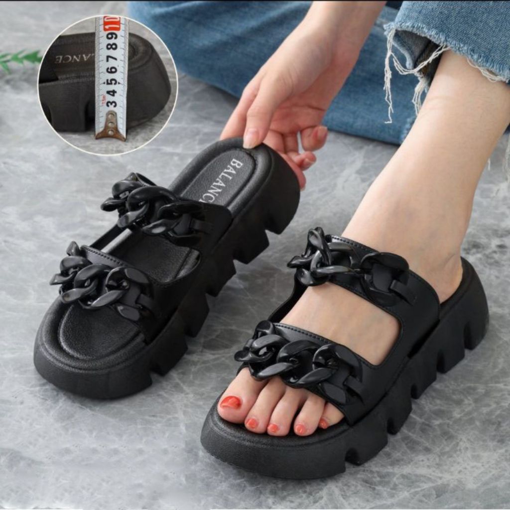 SANDAL WANITA SENDAL EMPUK CASUAL SANDAL KARET