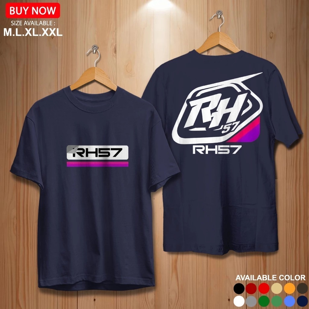 Kaos RH57 Racing Hell Division Kaos Distro RH57 Atasan Pria Katun Combed 30s