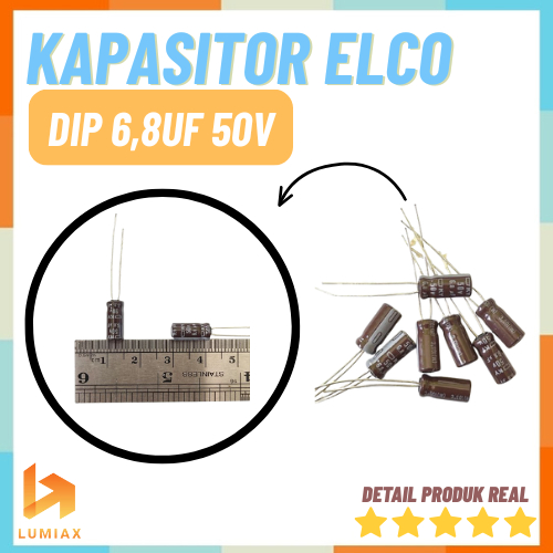 6,8uf 50v 6,8 uf 50v elco elko electrolytic capasitor kapasitor