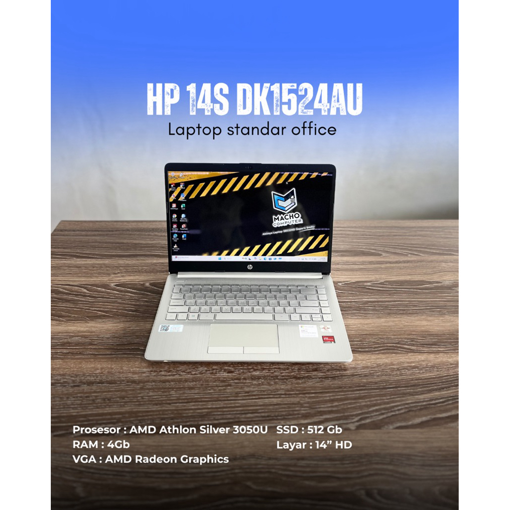 HP 14S dk1524AU AMD Athlon Silver 3050U