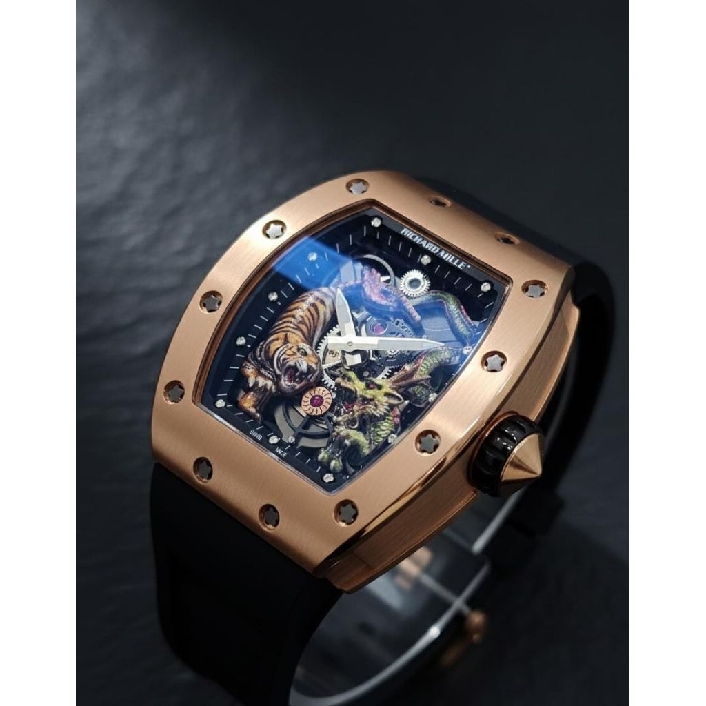 jam tangan cowok Rm 51 TIGER dragon Jackie