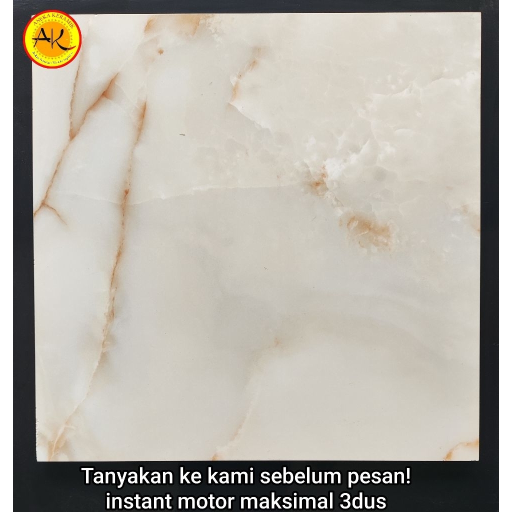 Monza Perla Keramik Cutting Seperti Granit 50x50 Untuk Ruangan Kilap Glossy motif random