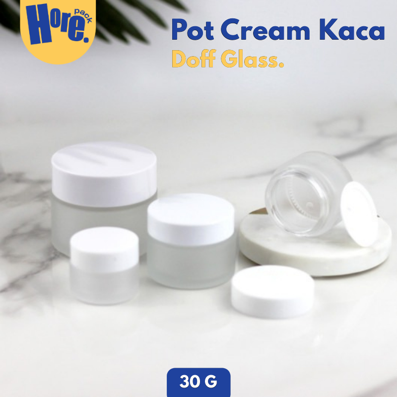 30 Gr Pot Cream  Frosted Import Glass Jar Kaca Frosted Wadah Krim Kosmetik
