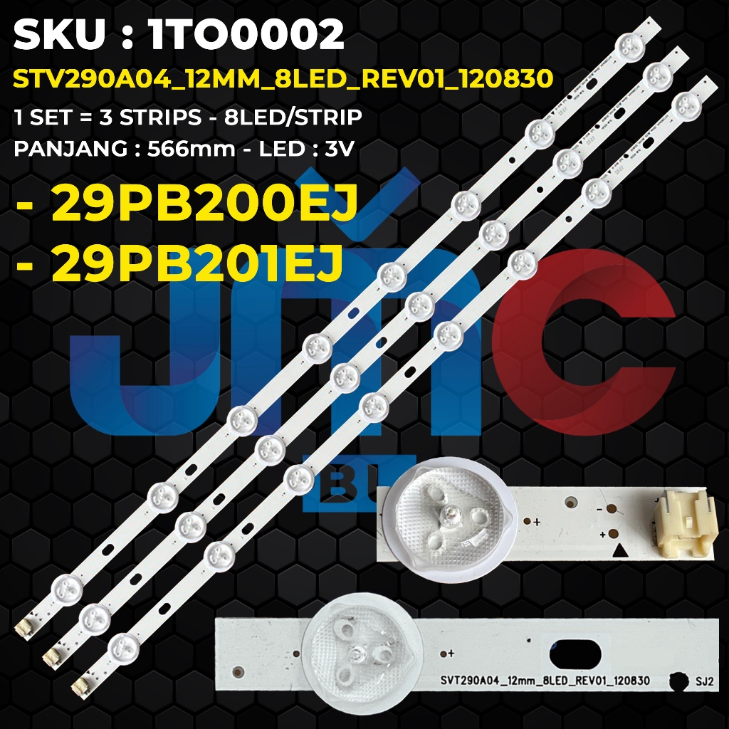 Backlight TV TOSHIBA 29 Inch 29PB201EJ 29PB200EJ STV290A04_12MM_8LED_REV01_120830