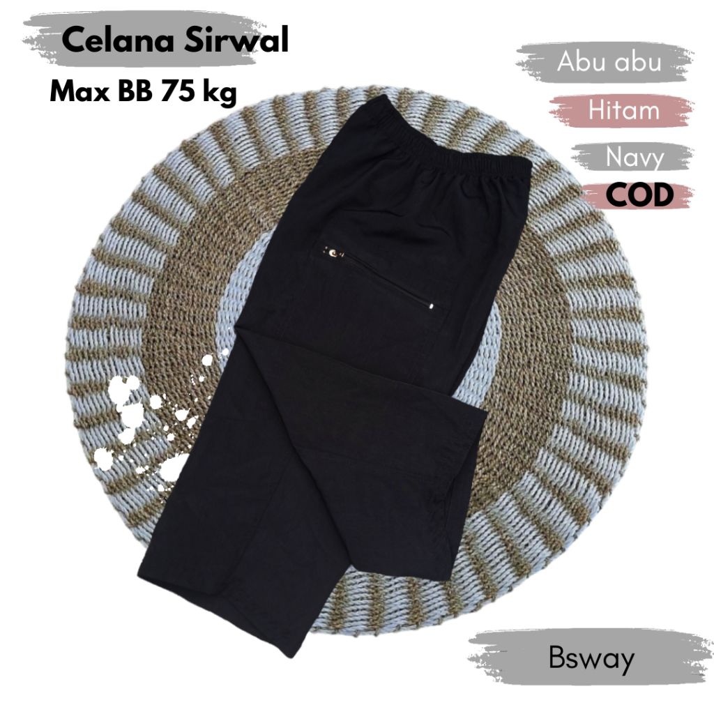 Celana Sirwal Sontog Laki laki Muslim Dewasa Tebal Premium Celana Pangsi Komprang Pria