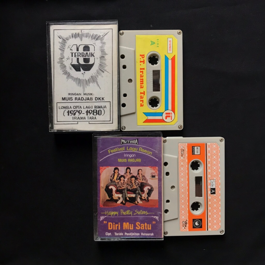 Kaset Musik dalam iringan Muis Radjab, LCLR 1979-1980 & Happy Pretty Sisters-Dirimu Satu (sepaket)