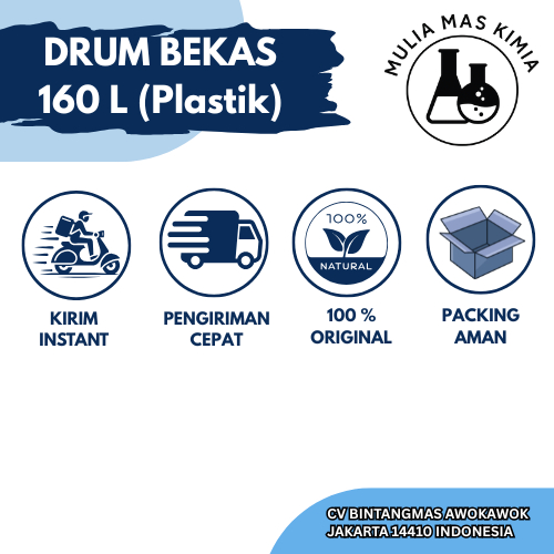 Drum Bekas Plastik Kapasitas 160 Liter Co