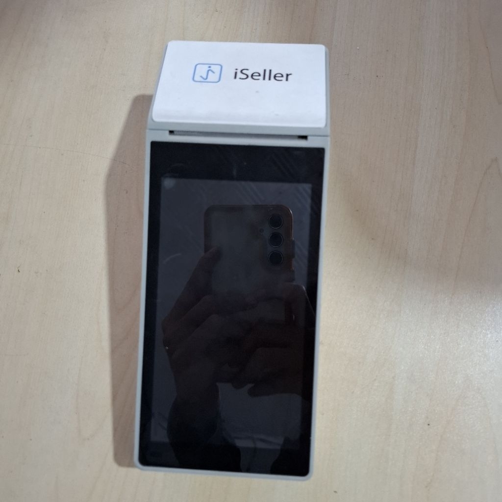 Mesin kasir portable M2-203 pos android ram 1gb storage 8gb iSeller kondisi bekas