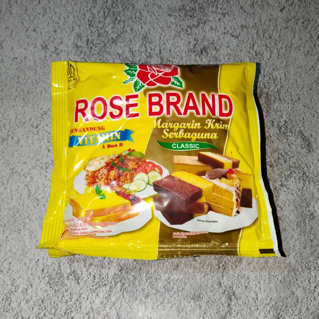 margarin rose brand 200 gram, margarin krim serbaguna