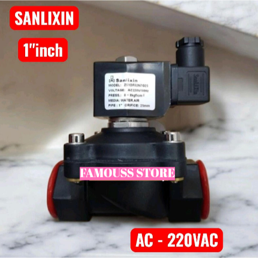 Solenoid Valve 1 "inch AC-220VAC Nylon SANLIXIN
