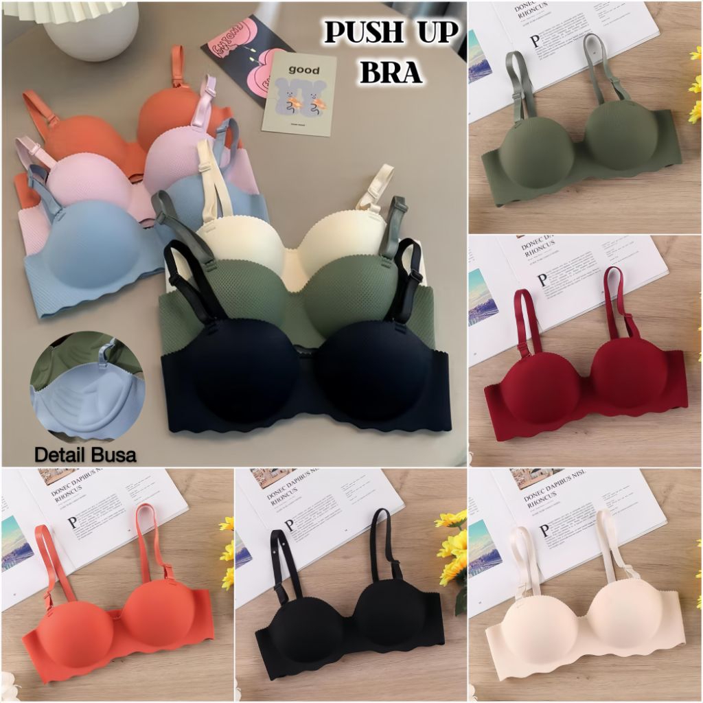 BRA PUSH UP WANITA TANPA KAWAT CUP B