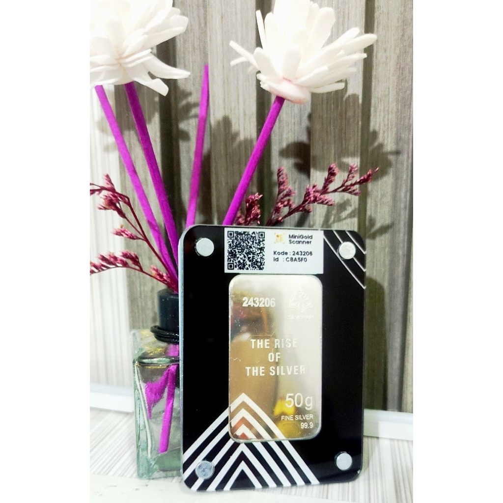 Perak Batangan Silverium Reguler 50 Gram – Fines 999 Certified