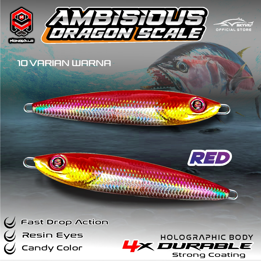 Mongkalo Ambisious Sisik-Kecil noGID noMotif Candy 40 Merah