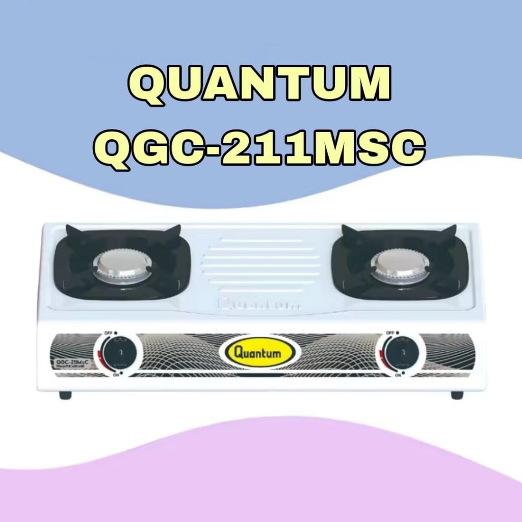 Quantum Kompor gas 2 Tungku Burner stainless Kompor Quantum QGC211MSB / QGC211MSC / QGC211MSS