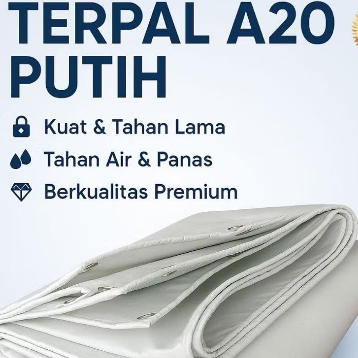 Terpal A20 putih 1 roll  custom request