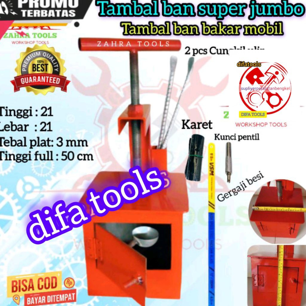 ALAT TAMBAL BAN BAKAR MOTOR sepaket alat tambal ban bakar tambal ban tubles tambal ban bakar super t