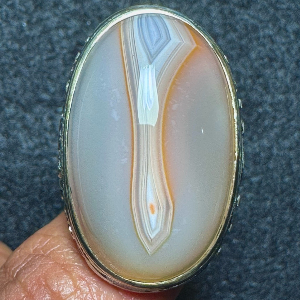 Cincin Batu Akik Natural Lam Alif