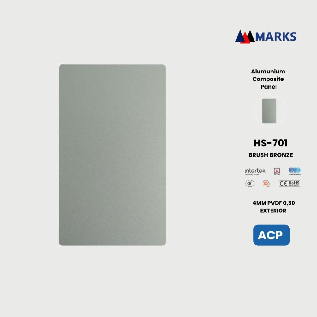 ACP MARKS 4MM PVDF 0,30MM EXTERIOR 122X244