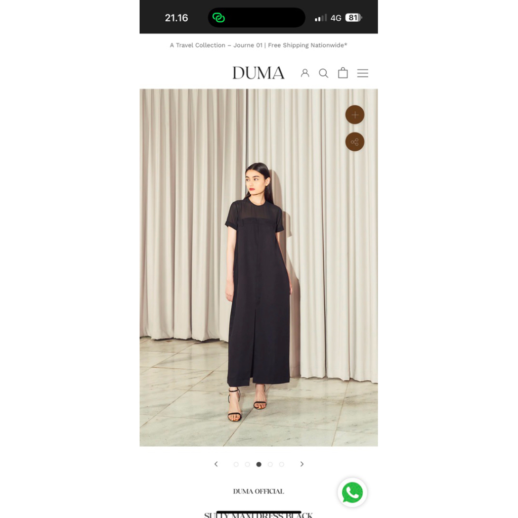 [SALE] DUMA SULLY MAXI DRESS BLACK / Dress Duma