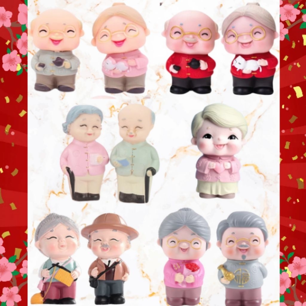 Topper Kue Kakek Dan Nenek Hiasan Kue Ulang Tahun