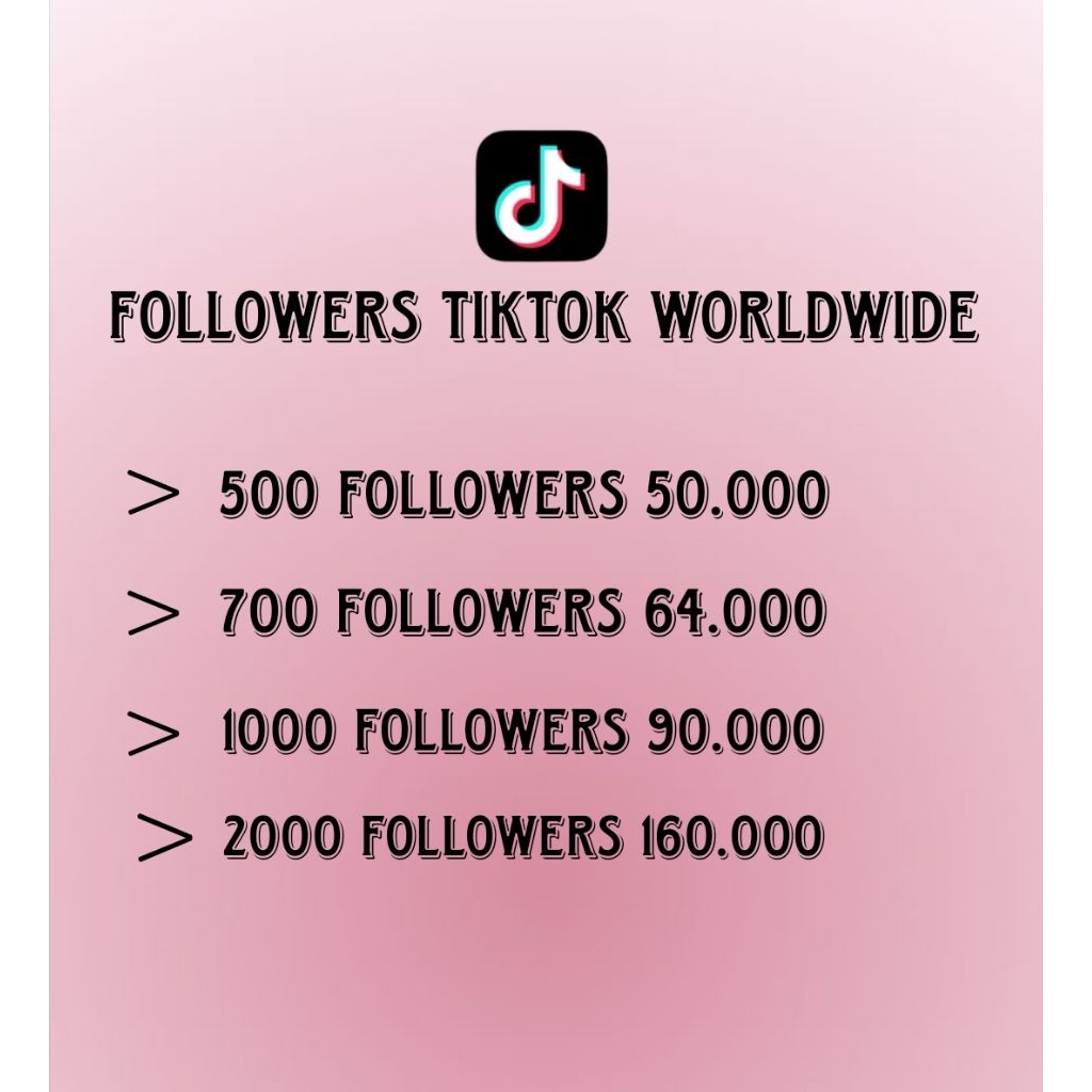 FOLLOWERS TIKTOK CAMPURAN INDO/BULE
